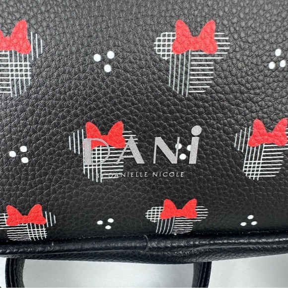 Danielle Nicole Disney Crossbody Bag Minnie Mouse Black Red Handbag New - Picture 5 of 11